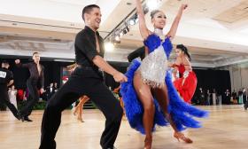 A dancing pair in the First Coast Dance Competition in St Augustine