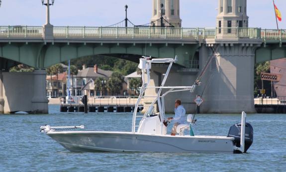 A charter out by the Bridge of Lions