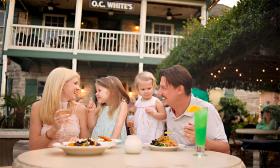 Family dining at O.C. White's seafood restaurant