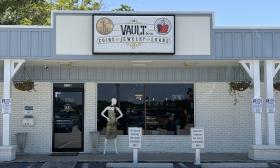 The exterior of The Vault, a luxury boutique and pawn shop