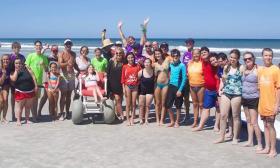 A group of participants at The Arc of the St. Johns' Beach Days event