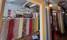 The storefront of the Mix & Match Candy Shoppe