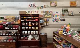 Mix & Match's counter and wall display of treats