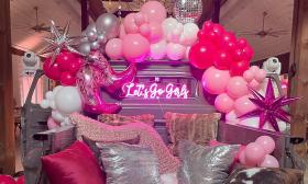 A pink, cowgirl-themed bachelorette party 