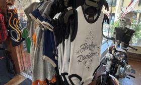 Baby clothing with Harley-Davidson art