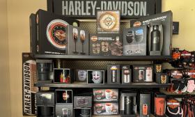 Bar and glass-ware by Harley-Davidson