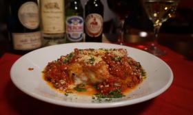 A lasagna dish from Gusto Bistro