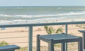 Every room has a view of the ocean from a private deck