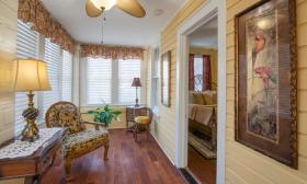 The living room for Aviles guestroom has ample seating