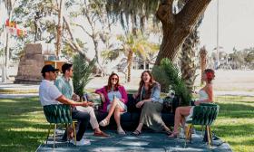 Guests enjoying the lounge sitting space