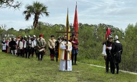 The Founder's Day taking place at the Mission Nombre de Dios