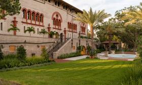 The back garden at the Lightner Museum