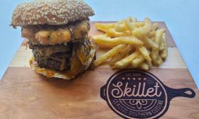 The Dirty South Burger and a side of fries