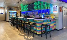 A full bar inside Taco Libre