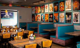 Indoor dining at Taco Libre