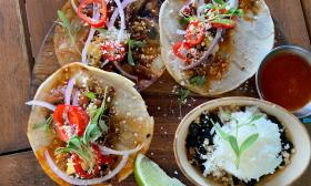 An assortment of tacos served at the restaurant