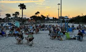 Crowds at the Music by the Sea event