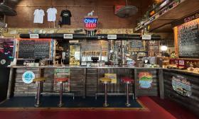 The bar counter inside the establishment