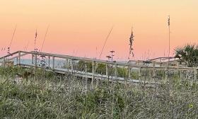 The beach boardwalk at Beachcomber of Vilano