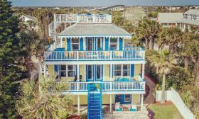 This cottage at Beachcomber on Vilano has a suite with a rooftop deck and 360 views