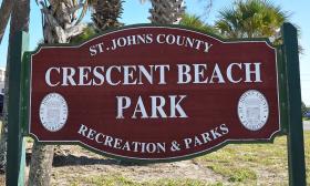 The Crescent Beach Park sign