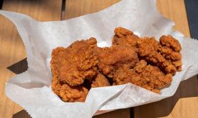 A tray of chicken tenders