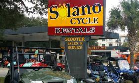 Solano Cycle's outside sign