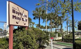 The sign at Ripley's Bayfront Mini Golf