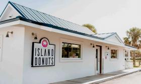 The exterior of Island Donuts