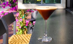 An espresso martini served at the bar