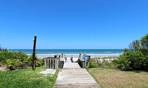 The beach access at Sand Dollar Vacation Rentals by Coastal Realty