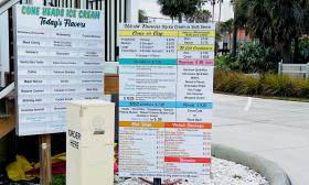 The menu outside the drive-thru