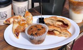 Assorted pastries placed on a plate