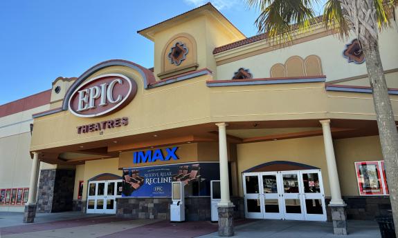 The exterior of Epic Movie Theatres