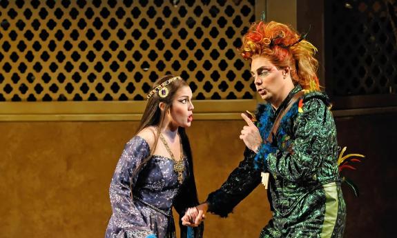 Two actors in first Coast Opera's production of the Magic Flute 