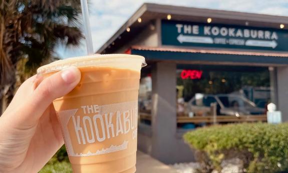 An iced coffee served at the Aussie-American cafe