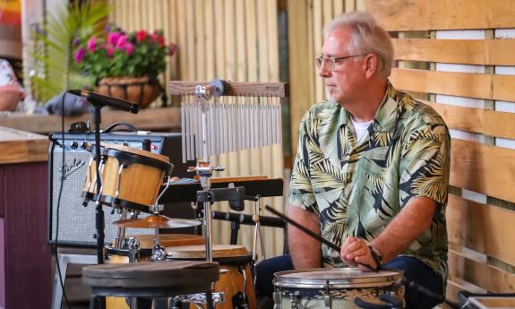 Mark Fielding on drums