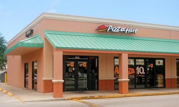 The exterior of Pizza Hut