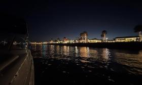 Downtown's Nights of Lights as seen from the boat