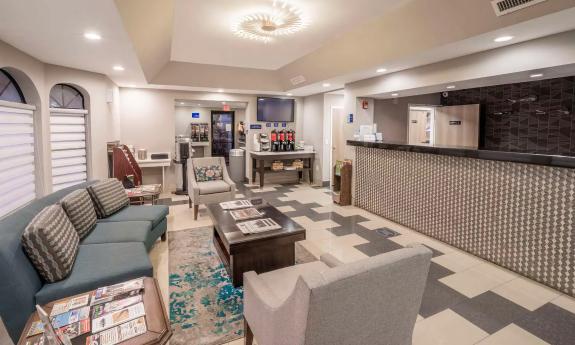 The lobby of the Best Western Seaside on St. Augustine Beach