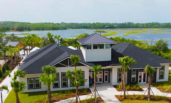 The community center at Flagler Crossing is on the river