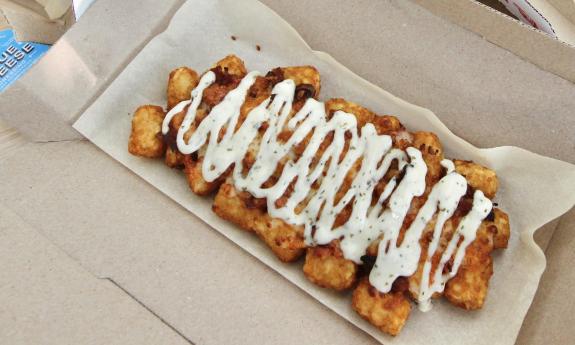 Loaded tots served at Domino's Pizza