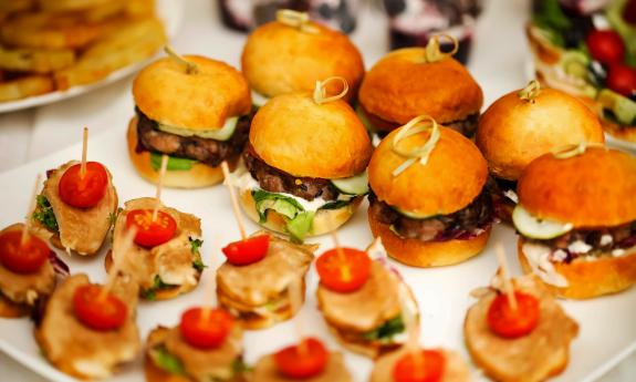 Finger foods displayed at an event