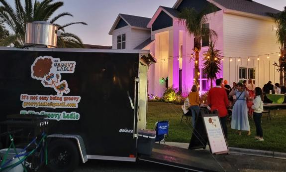 The Groovy Ladle food truck hosting a party