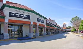Storefronts at the Premium Outlets in St. Augustine. 