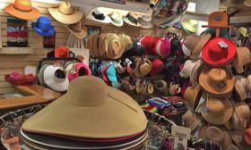There's an incredible variety of hats available at the Panama Hat Company on St. Augustine's historic St. George Street.
