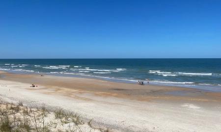 The stretch of beach at Vilano