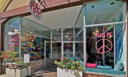 The exterior of Peace Pie on Aviles Street