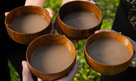 Mugs filled with kava