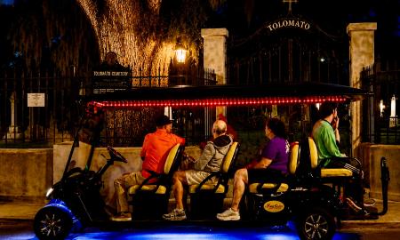 The First Coast Cart Ghost Tour at the Tolomato Cemetery